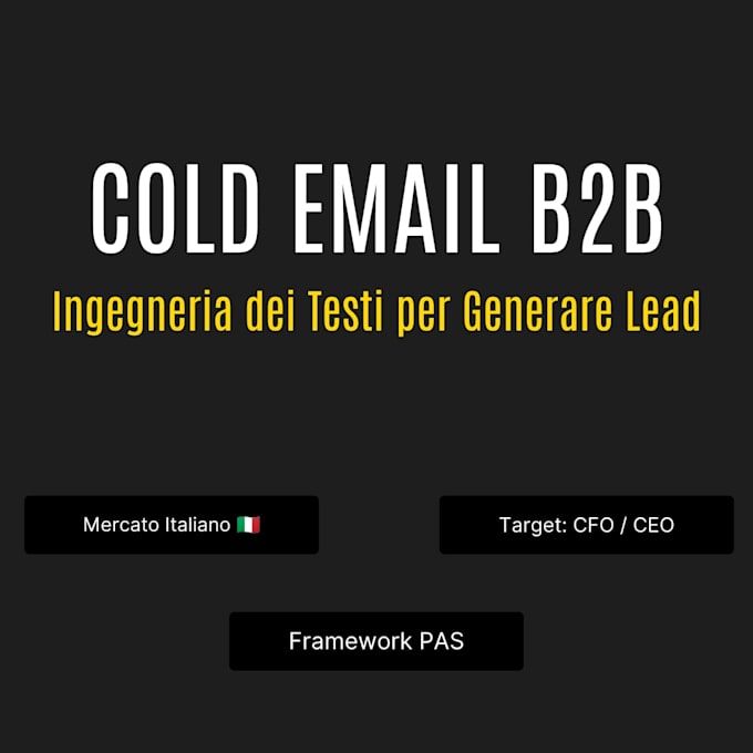 write high converting b2b cold email sequences in italian