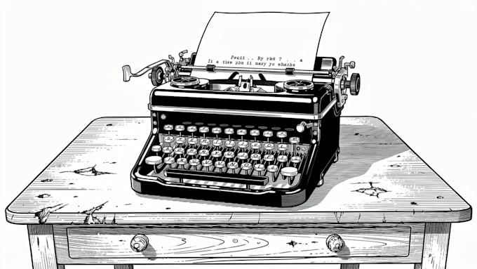 draw a digital black and white portrait from your image