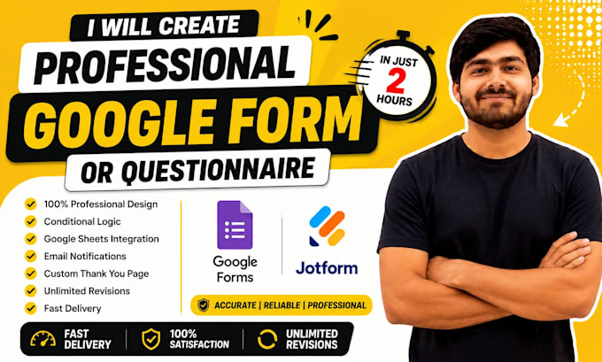 create professional google form or questionnaire in 2 hour