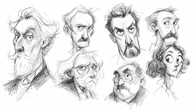draw scribble sketch art portrait for you