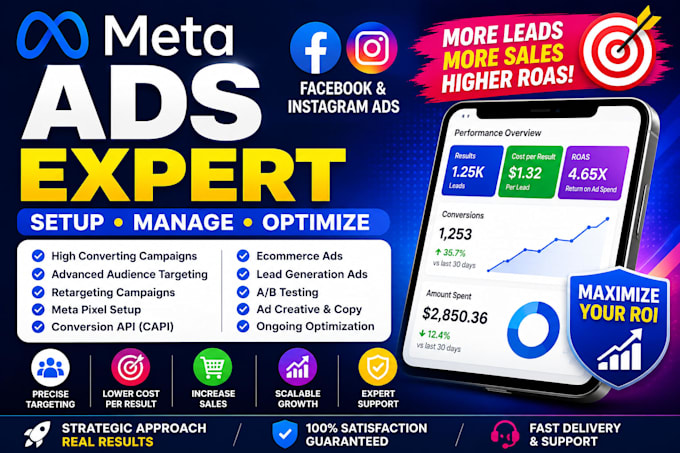 setup, manage and optimize meta facebook and instagram ads campaigns