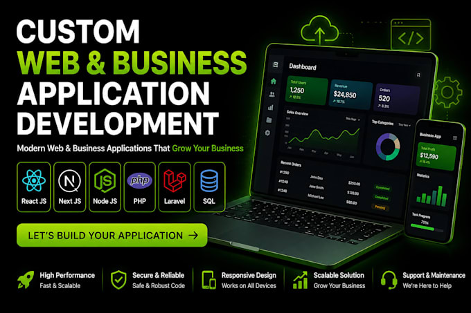 develop custom web application and business application