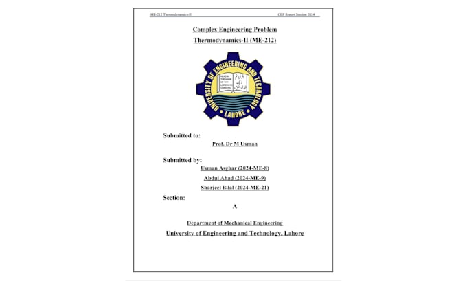 write technical engineering reports and analysis
