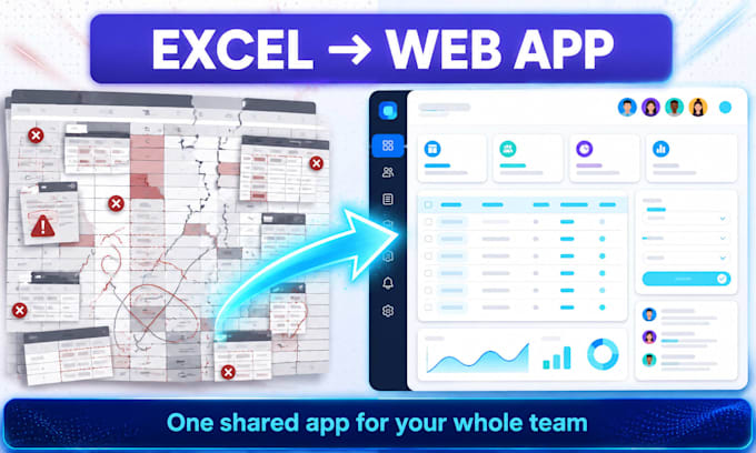 replace your excel sheet with a custom web app and sql database