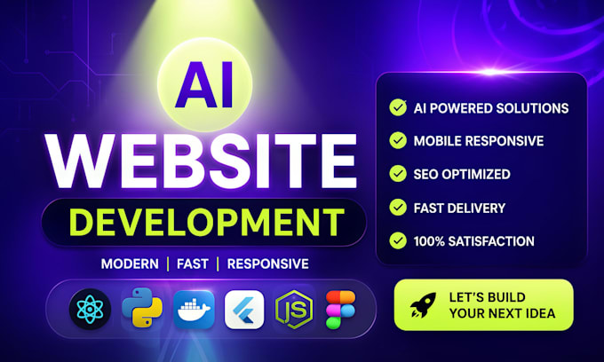 develop ai website development, ai chatbot, ai software as full stack developer