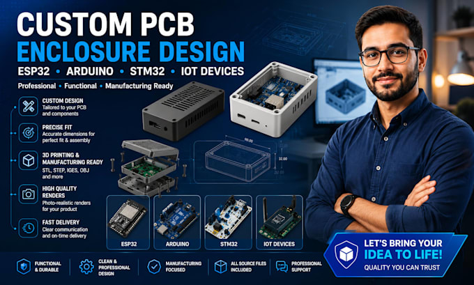 design pcb enclosure metal case or metal cover for electronic devices or pcb