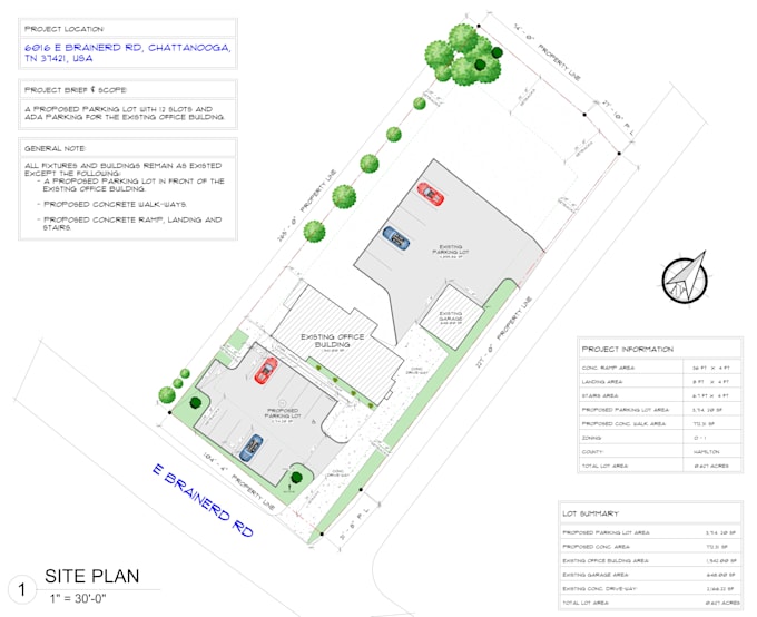 draw site plan and property plot plan for permit in autocad