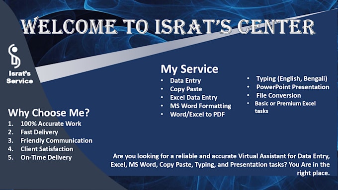 do professional ms word, excel and data entry work
