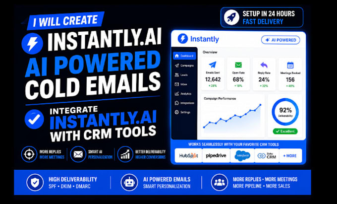 setup instantly ai ai powered cold email integrate instantly ai with crm tools