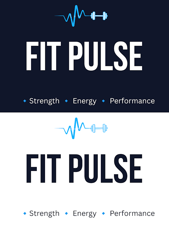 create fit pulse ,modern fitness logo design