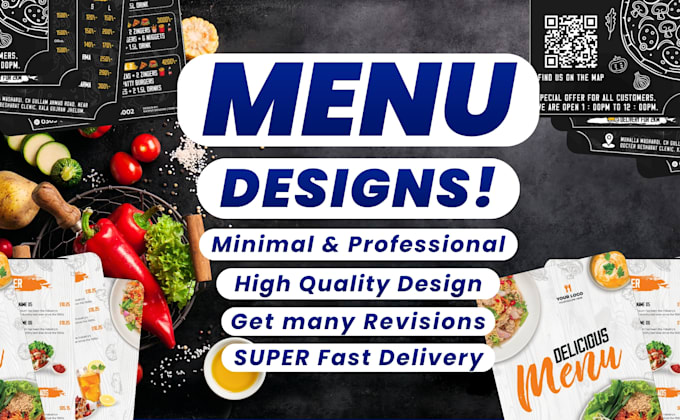 design a professional restaurant menu and food branding