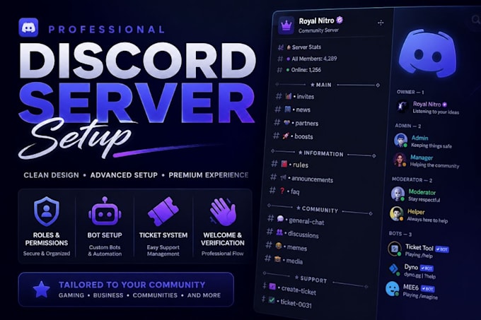 create a professional discord server setup