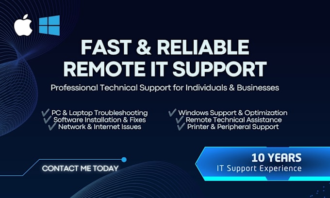 provide fast and reliable remote IT support services