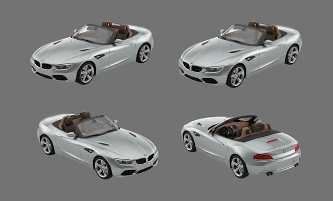 create high quality 3d car model with realistic rendering