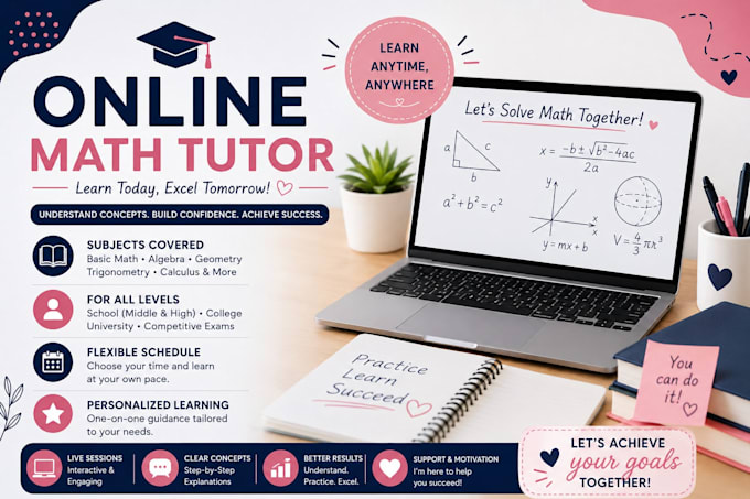 teach mathematics online for school and college students