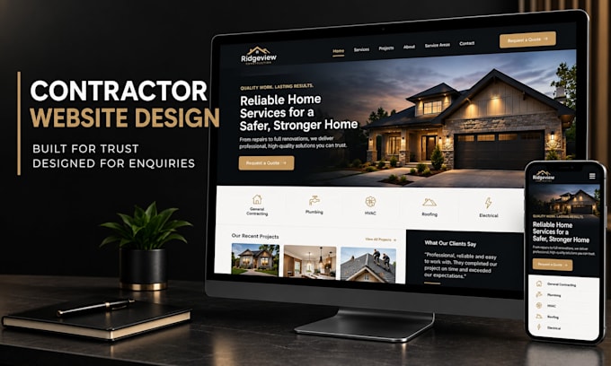 design a professional wordpress website for contractors and home services