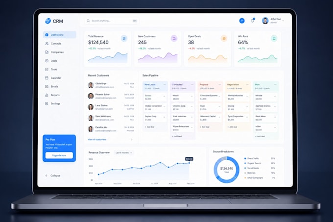 develop your custom CRM, dashboard or web app with ai
