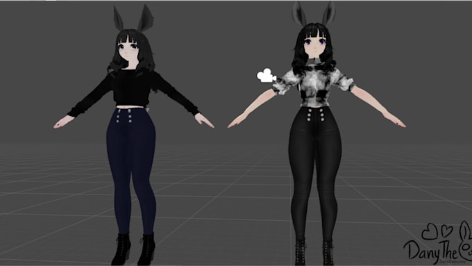 create custom vrchat avatar for PC and quest vtuber, furry, booth model
