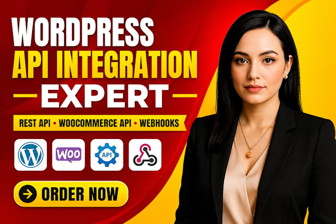 build custom wordpress API integration, rest API, woocommerce API and webhooks