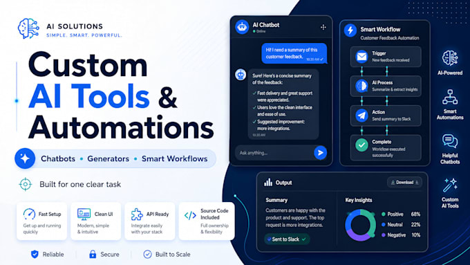 build a small ai automation, chatbot or custom ai tool
