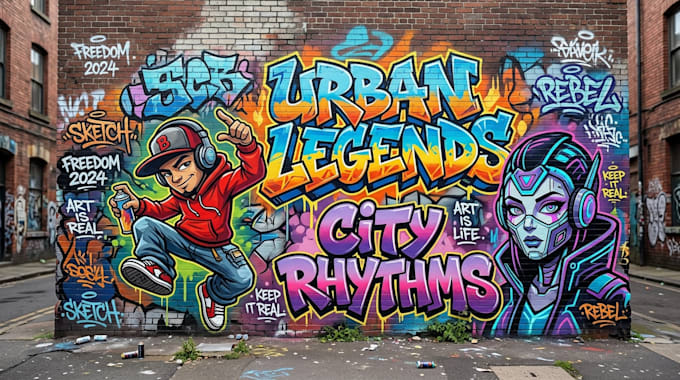 design graffiti designs, murals and wall arts