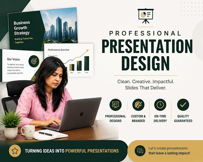 create professional presentation and poster for you