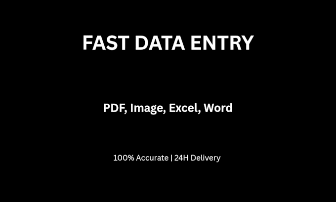 do accurate data entry and excel sheet work