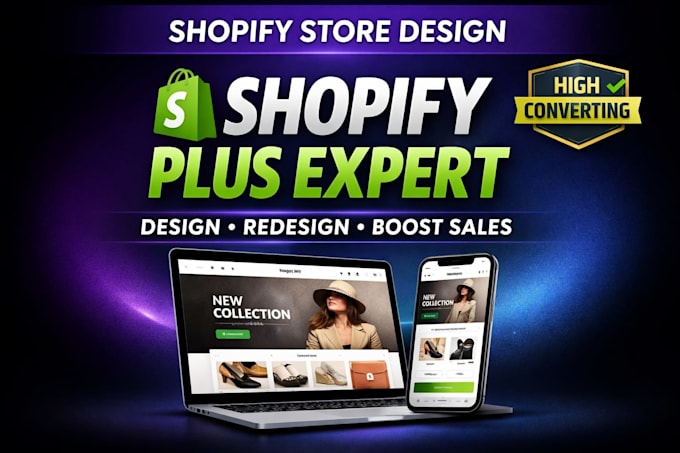 setup shopify plus store any niche redesign shopify store for sales