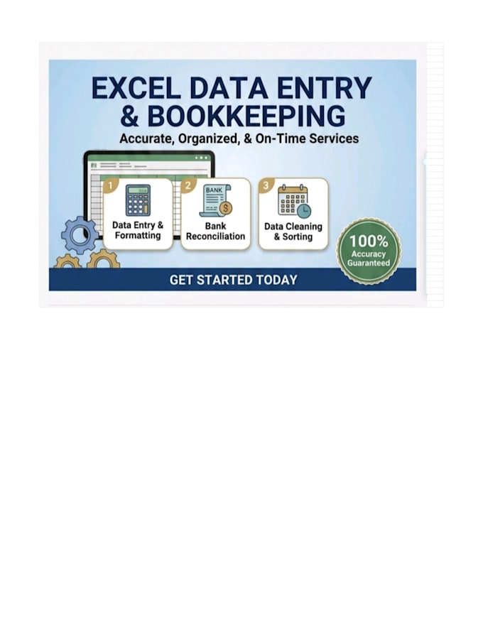 do expert excel data entry, bookkeeping, and bank reconciliation
