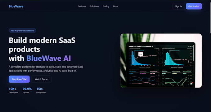 develop a responsive front end website for you