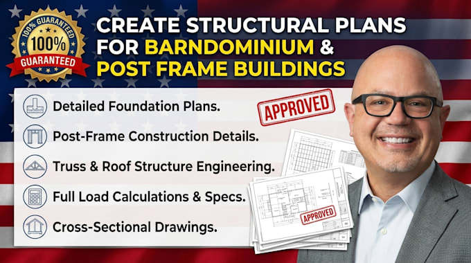 create structural plans for barndominium and post frame buildings
