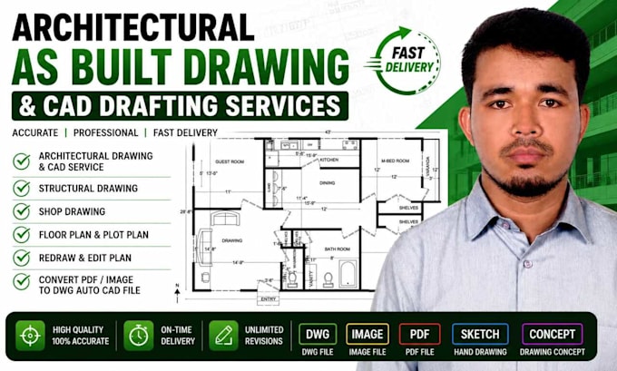 do as built drawing, architectural and structural redraw