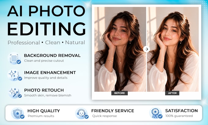 do ai photo editing, background removal, and photo retouch