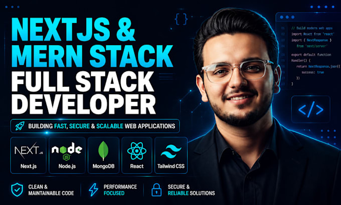 be your full stack developer for nextjs website and mern web app