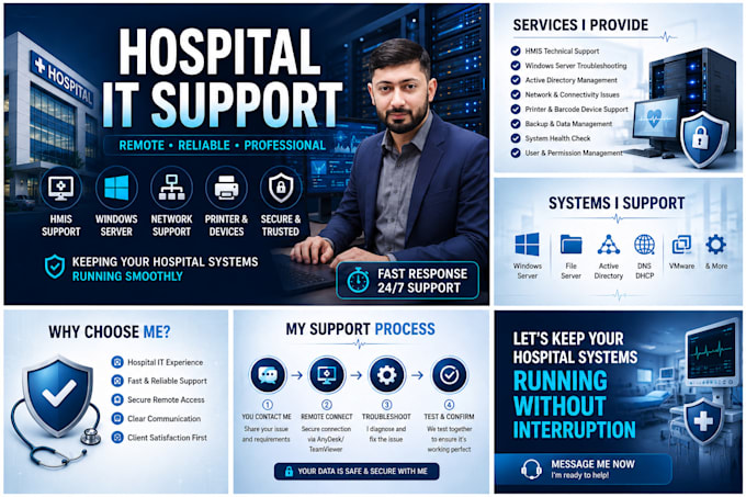 provide remote IT support for hospitals, clinics, hmis and networks
