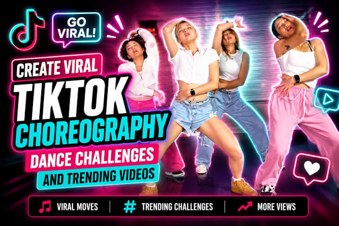 create viral tiktok choreography, dance challenges, and trending dance videos