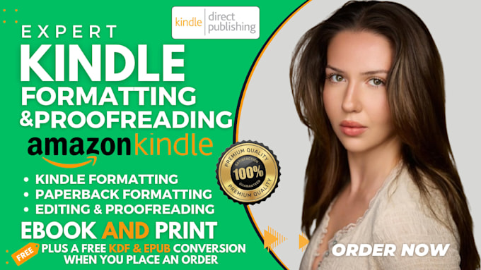 edit, format, proofread, copy edit and publish your book on amazon KDP