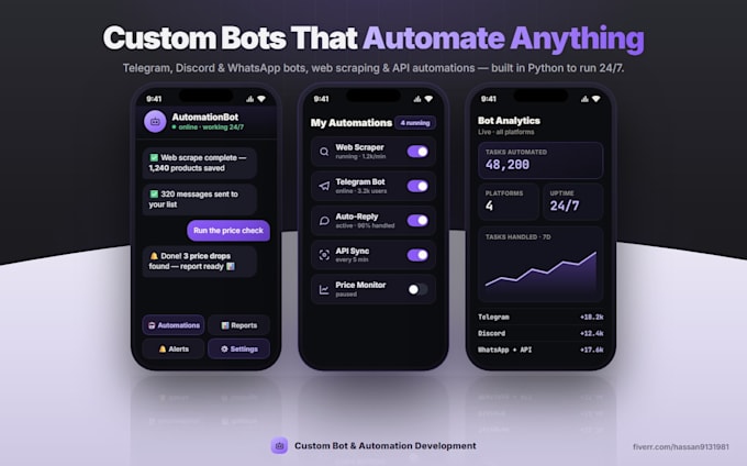 create professional bots for automation and more