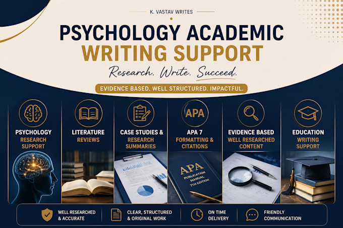 provide evidence based psychology writing support
