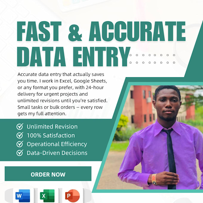 do accurate data entry and excel data processing