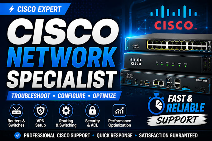 configure your cisco network router switches and firewalls