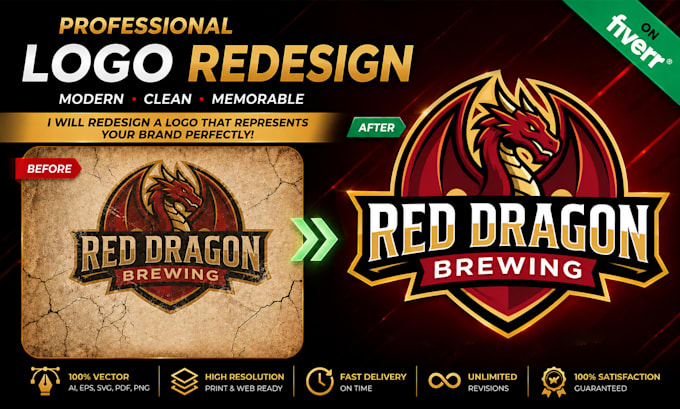 redesign, modernize, or fix your existing logo
