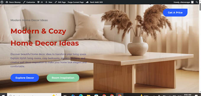 write and publish SEO home decor blog posts on wordpress