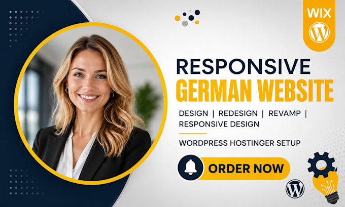 redesign german website wix website hostinger wordpress website godaddy website