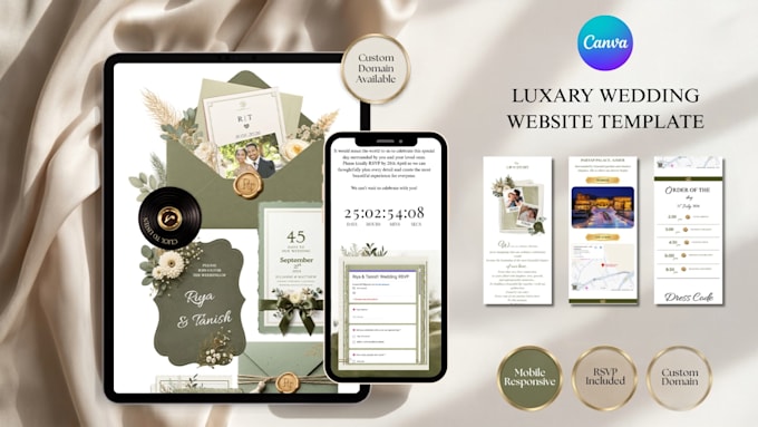 make wedding website invitation with rsvp