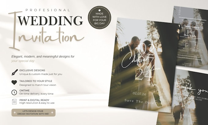 create elegant wedding invitation