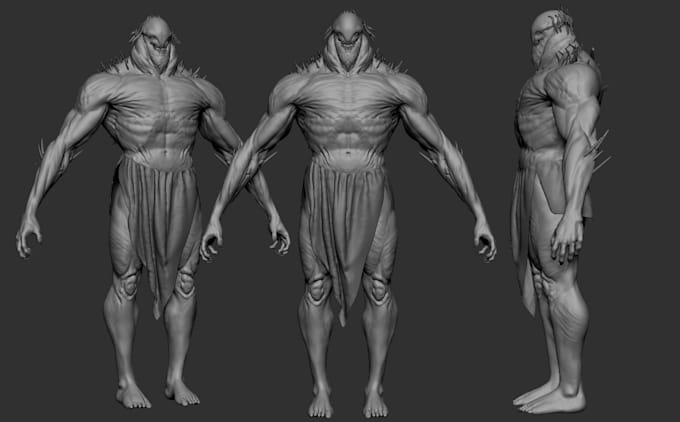 sculpt a 3d character ready for 3d printing