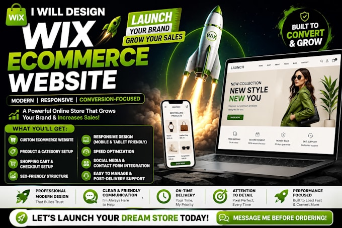 launch ecommerce website wix website design and redesign
