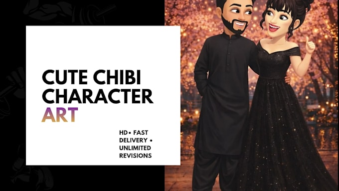 create custom 3d couple avatar cartoon portrait