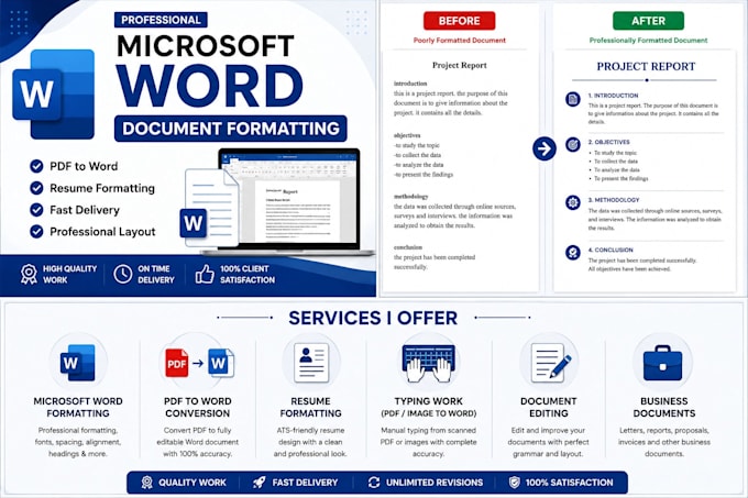 professionally format microsoft word documents